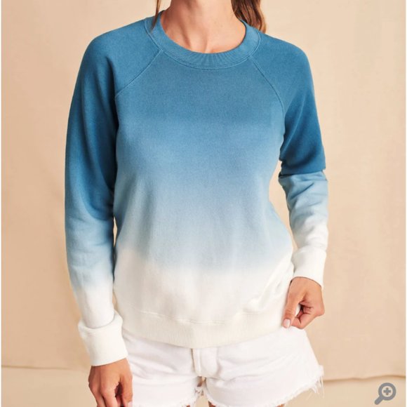 Faherty Tops - Faherty Brand Fade Bells Crew in High Tide